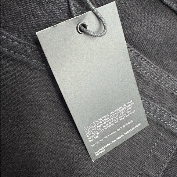 RE/DONE 70s Bell Bottom Jeans in Black Size 32 NWT, Mid Rise Flare Jeans - Picture 11 of 15